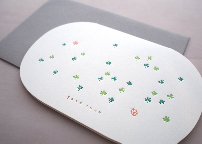 Lucky-Letterpress Card - Cards & Postcards - Paper Green