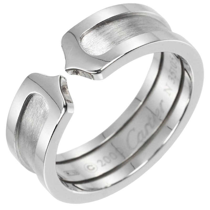 【日本直送】カルティエ CARTIER 2C 13.5号 リング 指輪 K18WG ホワイトゴールド 約7.86g【中古】 - 戒指 - 貴金屬 銀色
