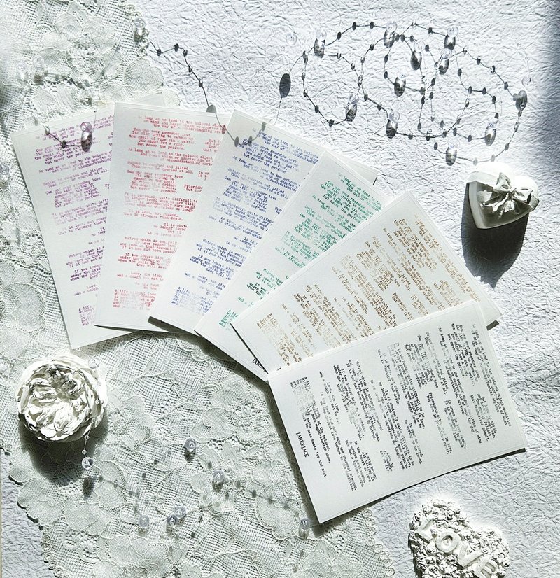 Lettering stamp transparent sticker (6 colors) - 貼紙 - 其他材質 白色