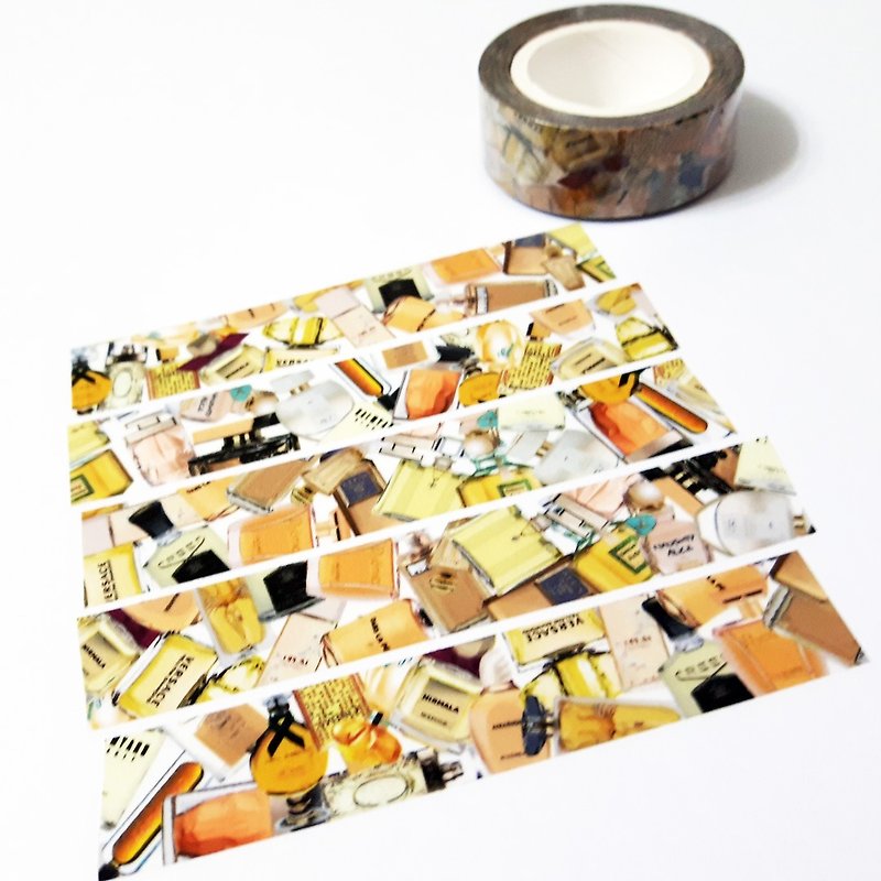 Masking Tape Yellow Bottles - Washi Tape - Paper 