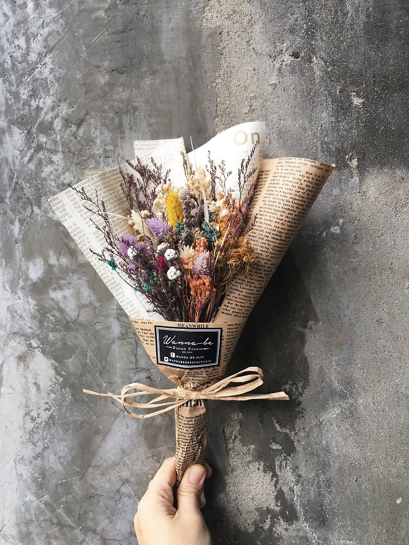 "Wannabe" - dried bouquet green paper on the table a sense of eternity flower decoration desk ornaments gifts marriage room layout wedding floral arrangement rabbit tail grass dried bouquet MIT-made wedding gift guest was small objects valentine  - Plants - Plants & Flowers Multicolor