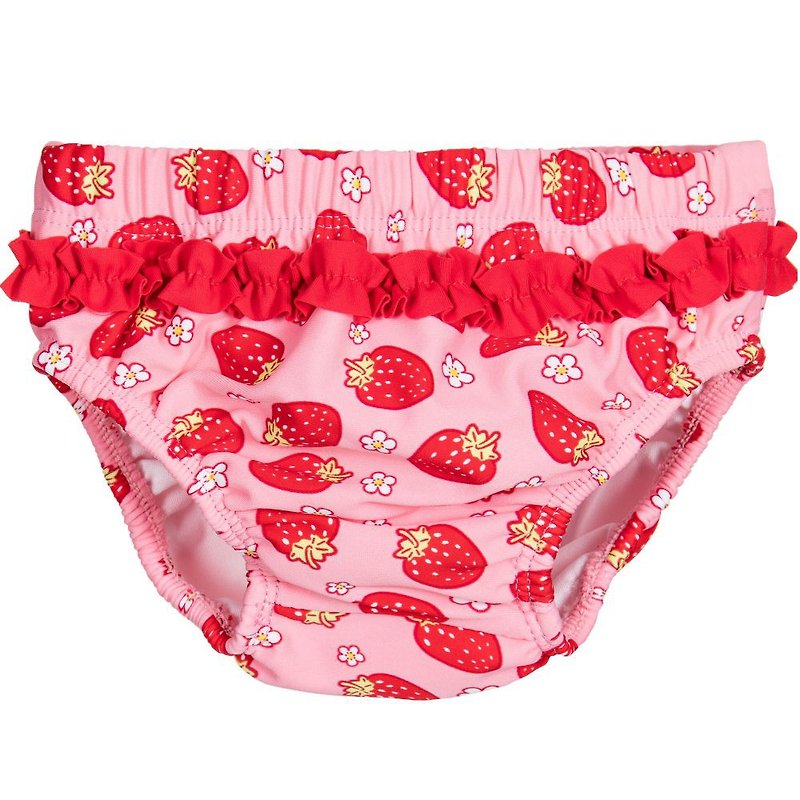 German Playshoes Anti-UV Sunscreen Baby Swimming Diaper Pants-Strawberry - ชุด/อุปกรณ์ว่ายน้ำ - ไนลอน สึชมพู
