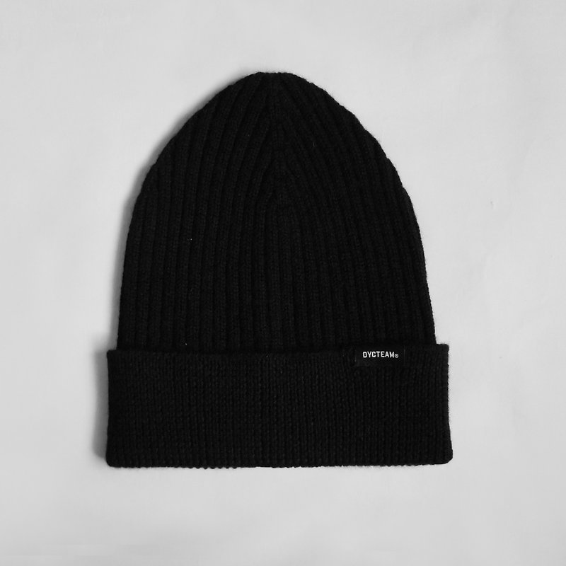 DYCTEAM-Merino wool beanie (black) - Hats & Caps - Cotton & Hemp Black