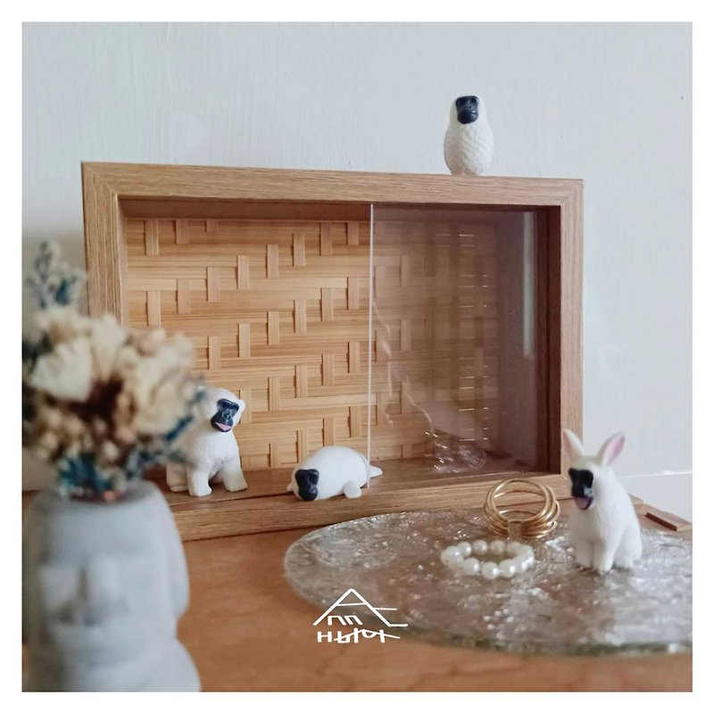 ANNC Bamboo | Jewelry Box | Doll Tray Decoration Props - กล่องเก็บของ - ไม้ไผ่ สีส้ม
