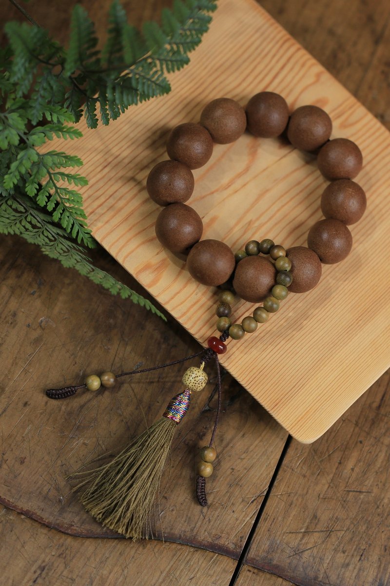 Yiranzhi Fragrance | Large hand-rubbed rosary beads | Health-preserving fragrant beads | One item, one picture | Ready stock - สร้อยข้อมือ - พืช/ดอกไม้ 