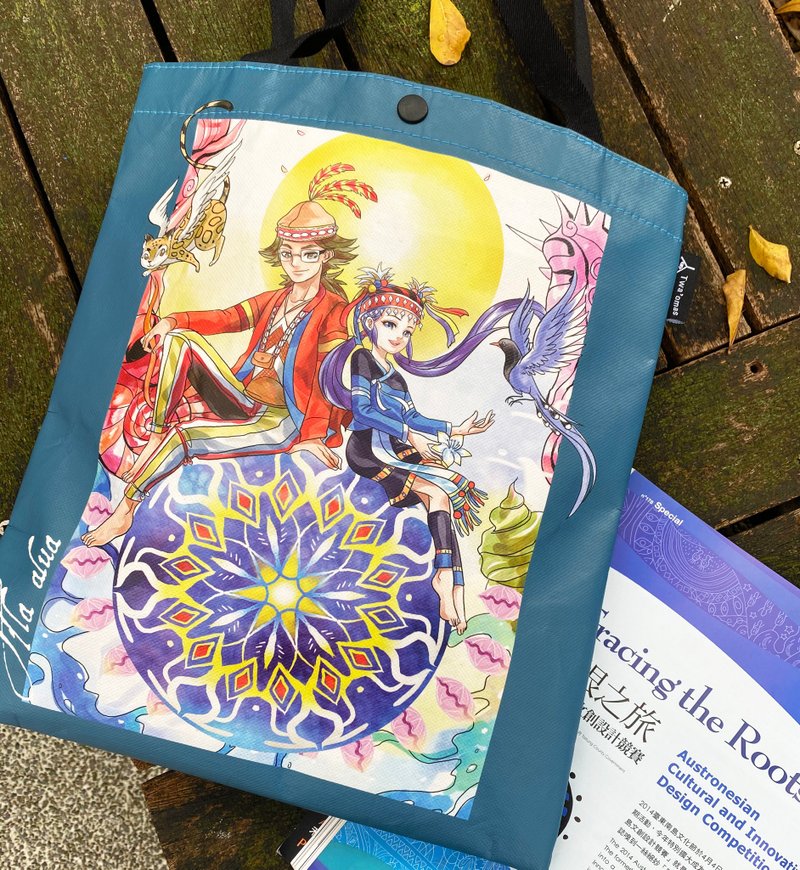 Sunny Bag x 塔哇歐瑪司-文青袋-拉阿魯哇族 - 側背包/斜背包 - 其他材質 藍色