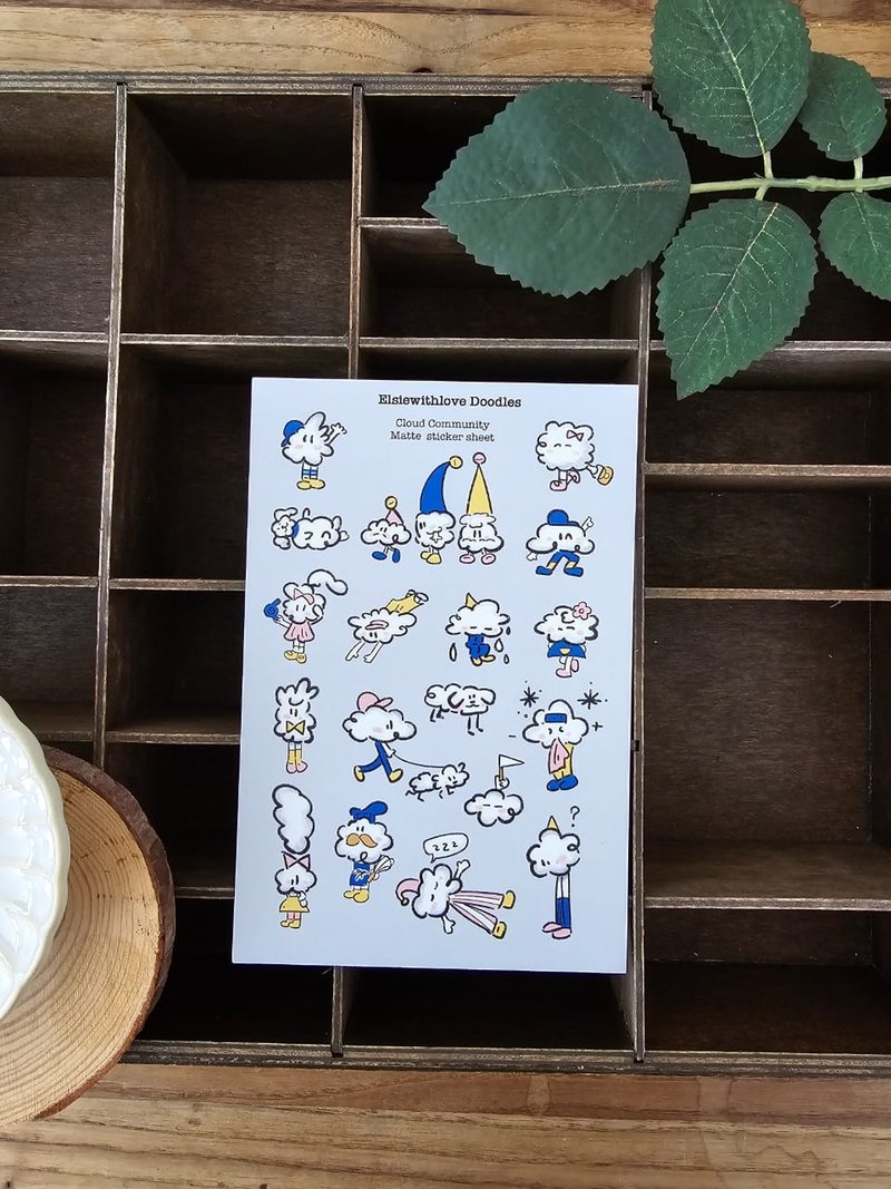 Cloud Community Sticker Sheet - 貼紙 - 其他材質 多色