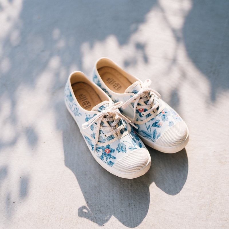 【Bind Bell Pepper Day】Flower and Plant Diary - Women's Casual Shoes - Cotton & Hemp Yellow