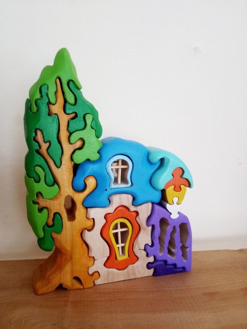 Wooden Construction Toddler Baby Gifts / Wooden Block Baby Toys - ของเล่นเด็ก - ไม้ หลากหลายสี