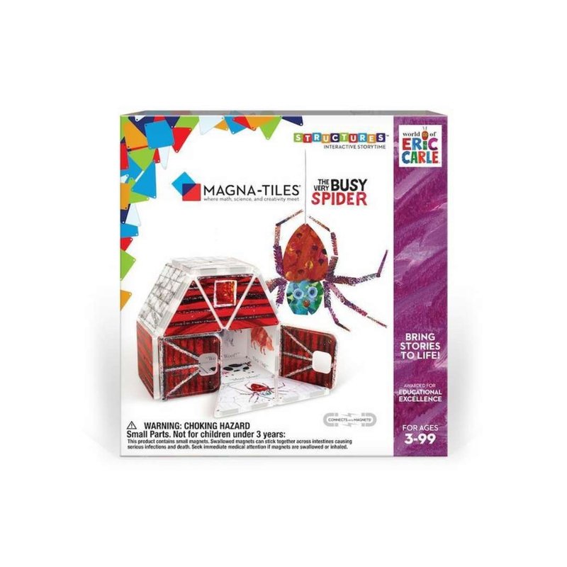 美國CreateOn 磁力片積木-好忙的蜘蛛 | Magna-Tiles | 3D立體 - 寶寶/兒童玩具/玩偶 - 塑膠 紅色