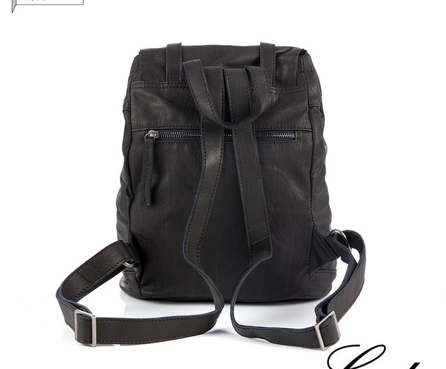 eeCute Lightweight Leather Backpack Classic Black Shop eecute