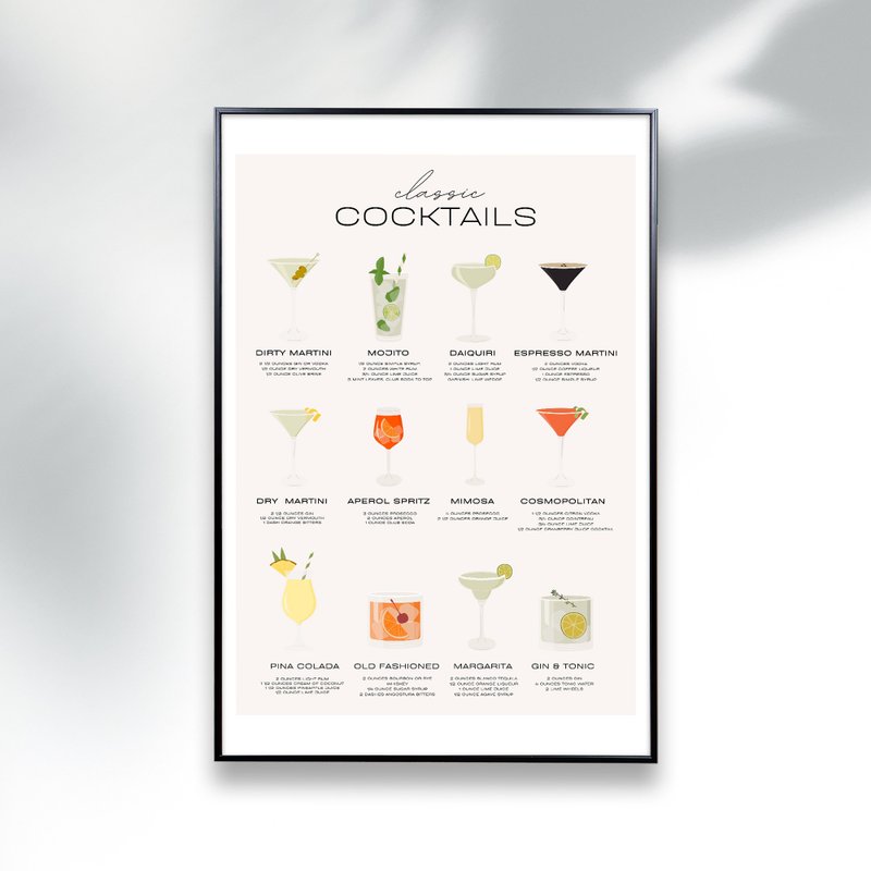 Bartending Aesthetics/The artistic beauty and taste of bartending are suitable for elegant home decoration - Posters - Other Materials 