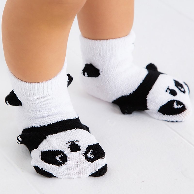 1322281 Animal 3-D socks Panda Panda Pop-up socks Made in Japan Black XS 9-12cm