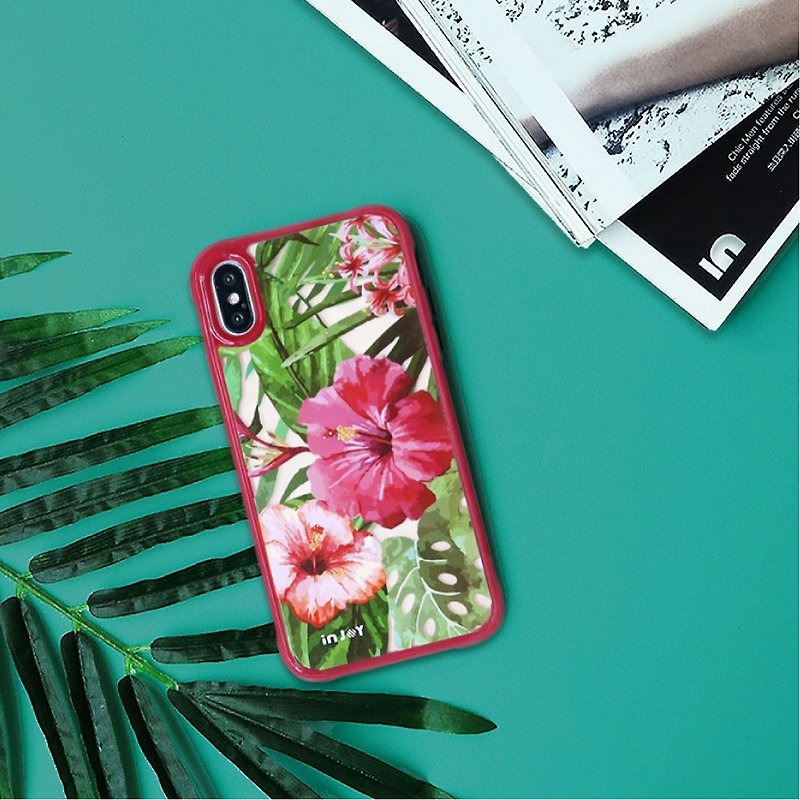 Tropic Flowers iphone case for i7,i8,plus, X,XS,XR,max,11 pro,11 max,SE3 gift - Phone Cases - Plastic Red
