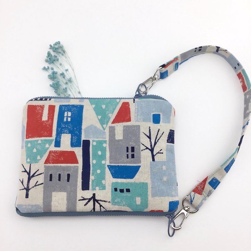 Fantasy Country House - Double Sided Zip Magic Bag - Handbag/Mobile Phone Bag/Passport Bag/Cosmetic Bag - Handbags & Totes - Cotton & Hemp 