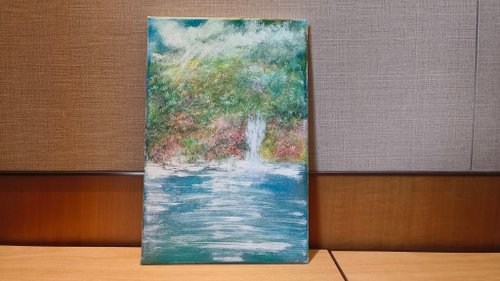 Arpourtin 聽波圖解 無框畫/療癒畫/風景畫/壓克力水彩畫/裝飾畫/掛畫