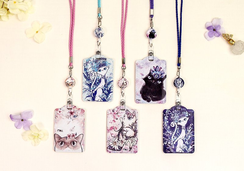 Hanging neck telescopic card sets / identification card [cat series -5 available] - ID & Badge Holders - Plastic 