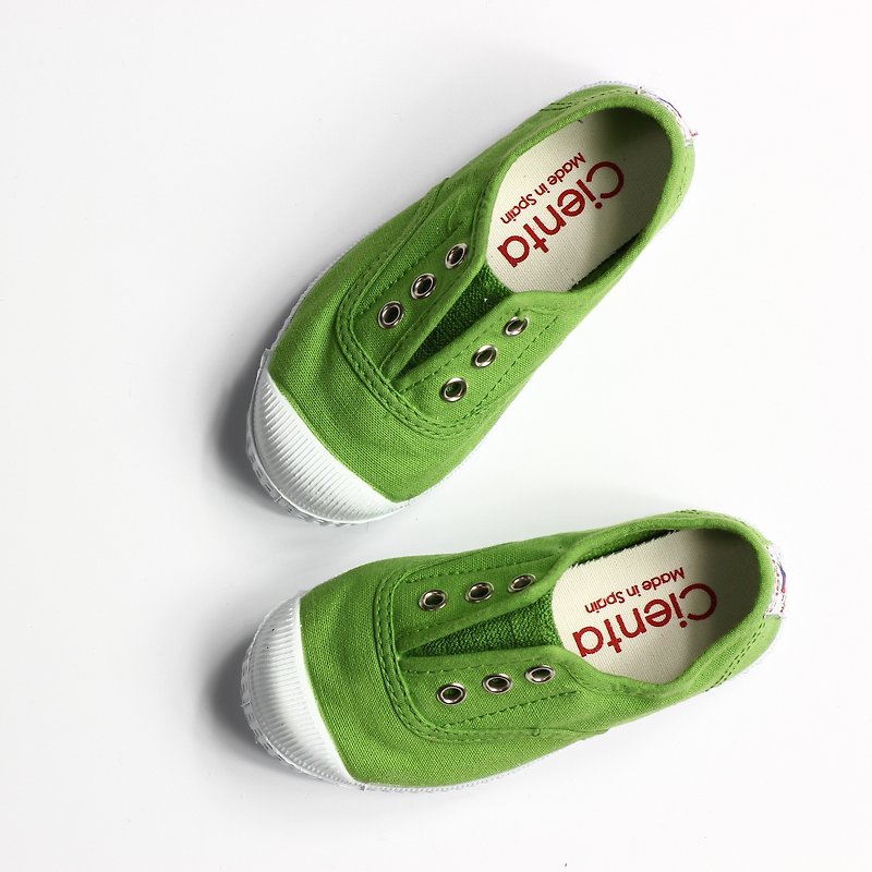 スペイン人は靴CIENTA香ばしい緑の靴のサイズの靴7099708キャンバス - キッズシューズ - コットン・麻 グリーン