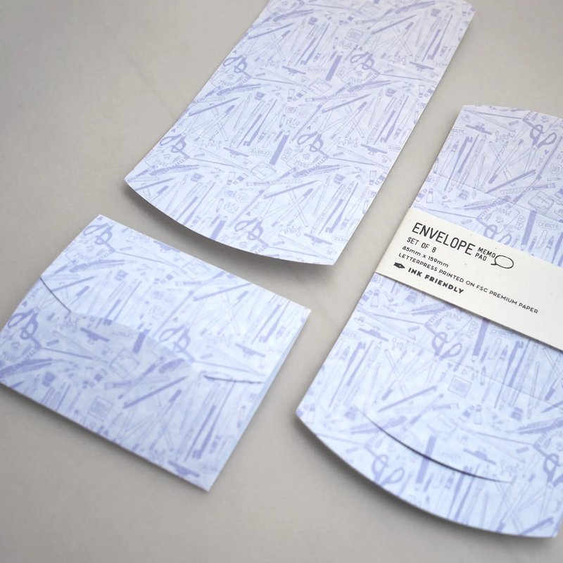 信封便箋 - 文具圖案(set 8) - 信封/信紙 - 紙 紫色