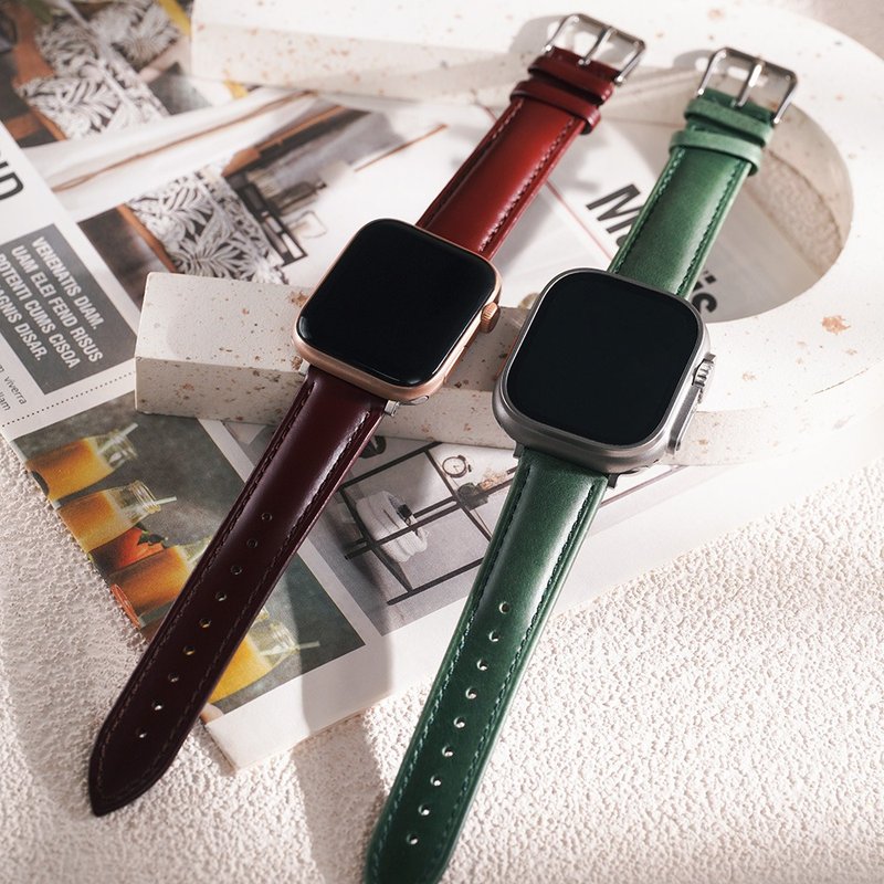 APPLE WATCH - 極簡尖尾 油皮蘋果錶帶 - 太陽眼鏡/墨鏡 - 真皮 