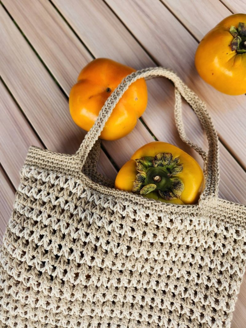 秋日拾光編織包 - 手提包/手提袋 - 棉．麻 