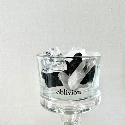 oblivion aroma 平安順運 天然水晶擴香石 白水晶+黑曜石