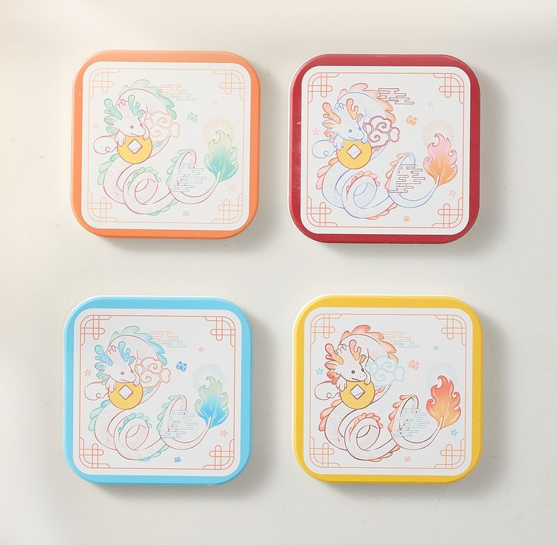 All Dragons Happy Ceramic Coasters Year of the Dragon Coasters - ที่รองแก้ว - ดินเผา 