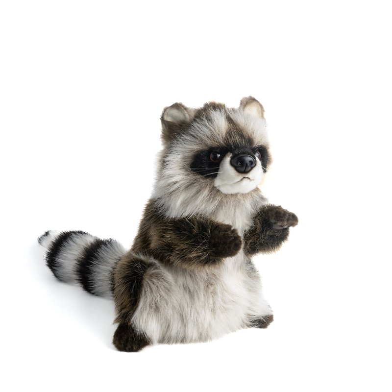 Hansa 7552-Raccoon hand puppet 50cm tall - Stuffed Dolls & Figurines - Eco-Friendly Materials Brown