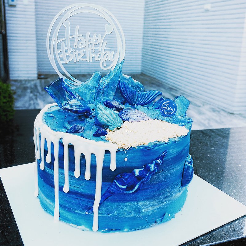 【オーダーケーキ】ブルーオーシャンスタイルケーキ - ケーキ・デザート - 食材 