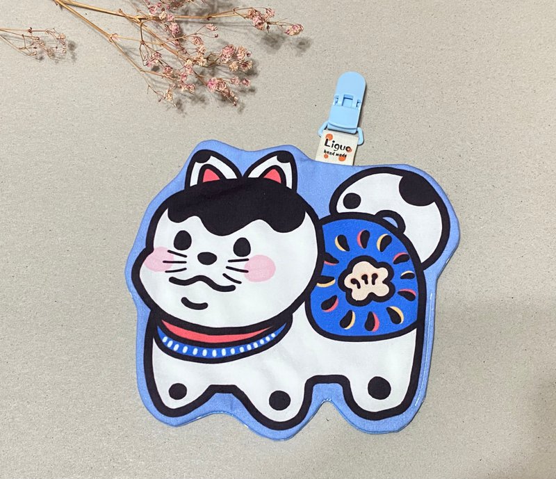 日本神獸系列 | 造型手帕巾 | 犬張子 - 圍兜/口水巾 - 棉．麻 多色