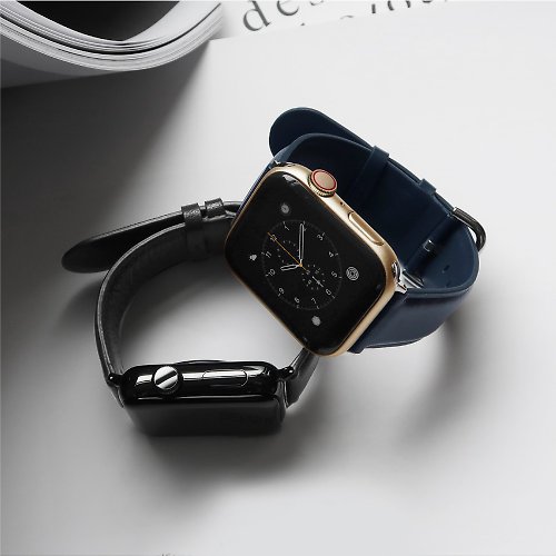 INJOY mall Apple Watch series1 2 3 4 5 6 7簡約 皮革錶帶 Apple Watch錶帶