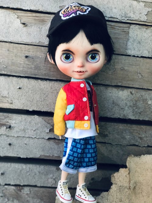 カスタムブライス男の子ボディ　アウトフィット付き　難あり… カスタムブライス男の子ボディ アウトフィット付き 難あり…