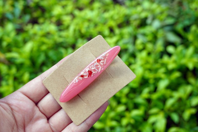 [Flower Blossoms] Handmade glue hairpins - เครื่องประดับผม - เรซิน สีแดง