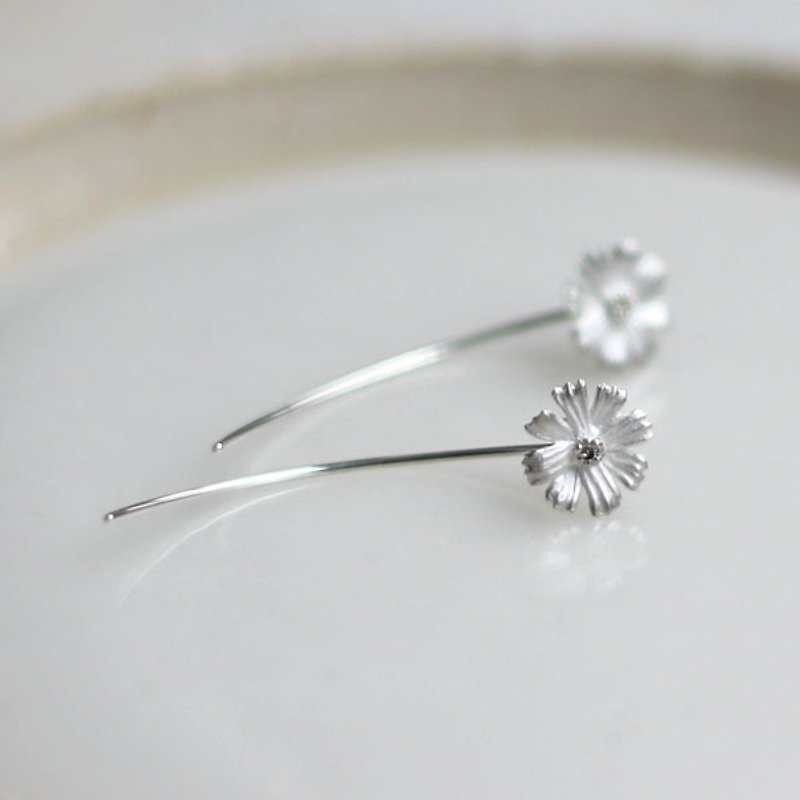 sv925 Cosmos earrings - Earrings & Clip-ons - Other Metals Silver