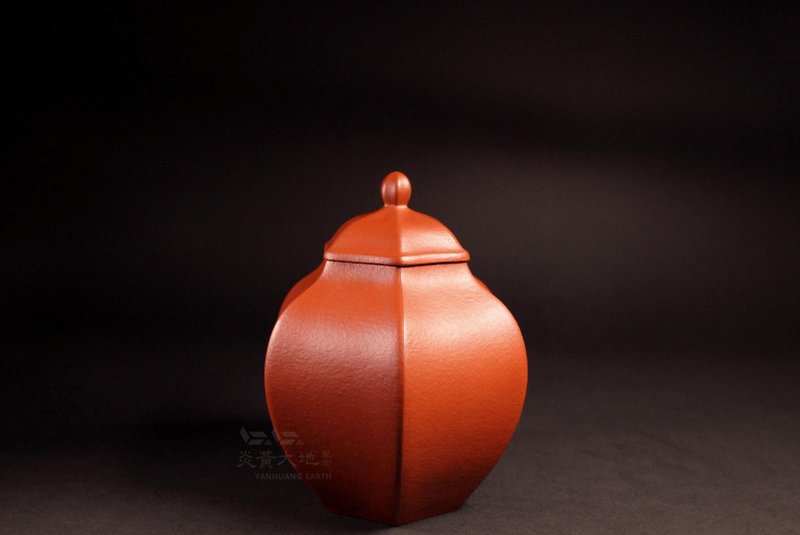 [Awakening Tea Can] Yanhuang Land Art Fat Boss Longshantang handmade piece of small coal kiln vermilion mud - ถ้วย - ดินเผา สีแดง