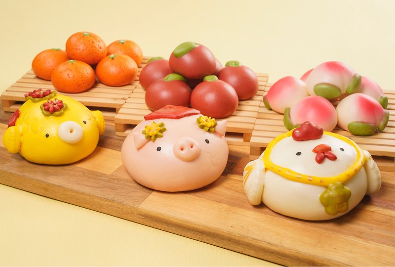 Golden Deluxe Steamed Buns with Vegetables and Fruits are super eye-catching - อื่นๆ - วัสดุอื่นๆ หลากหลายสี
