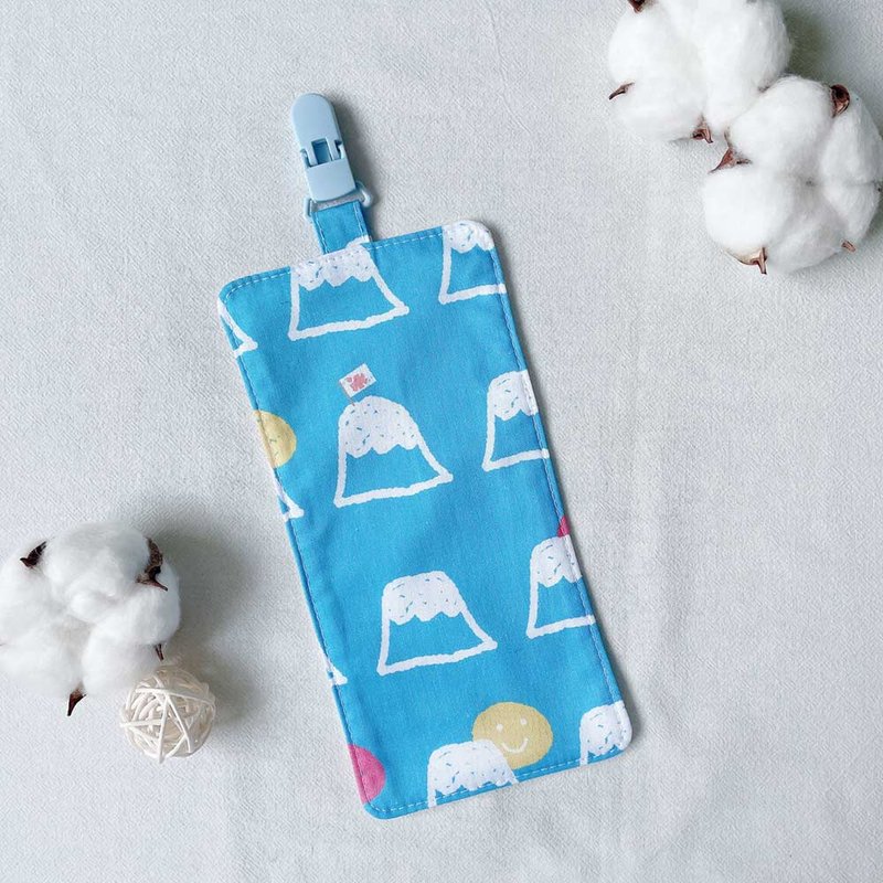 Fuji Ice Mount Fuji kindergarten handkerchief clip kindergarten essential handkerchief children's handkerchief towel - Other - Cotton & Hemp 