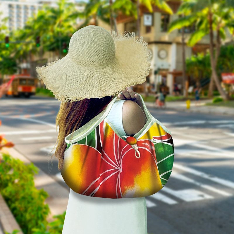 Hawaiian Ohana Bag【L-fit】ブラックマンゴー - 側背包/斜背包 - 棉．麻 黑色