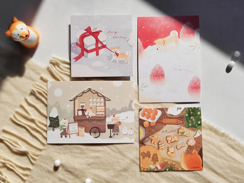 Chai Chai Christmas postcards complete set/set of 4 - การ์ด/โปสการ์ด - กระดาษ 