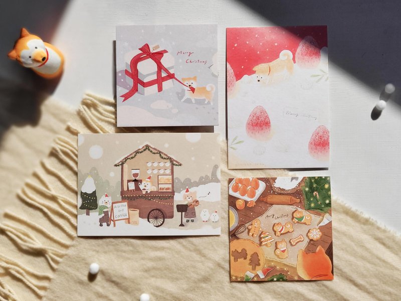 Chai Chai Christmas postcards complete set/set of 4 - Cards & Postcards - Paper 