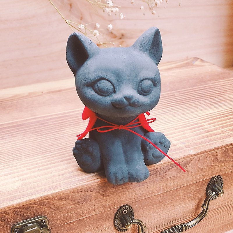 Friendship forever / little kitty / Diffuser Stone or Paperweight - ของวางตกแต่ง - ปูน สีเทา