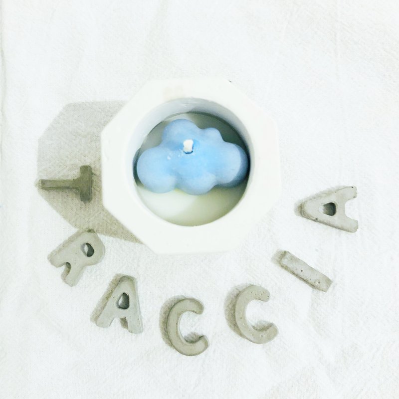 Aroma Series - Mini Cloud Cement Candle / Matte White - Fragrances - Cement White