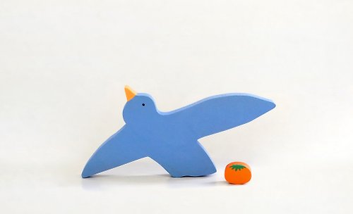 JOOJOO STUDIO Blue Bird Wood Object