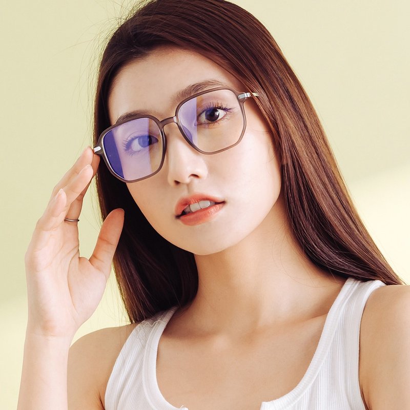 Bird's Fog Screen Chant│Perspective Gaia Grey TR90 Lightweight Optical Frame UV400 Blue Light Filter Glasses - กรอบแว่นตา - พลาสติก สีเทา