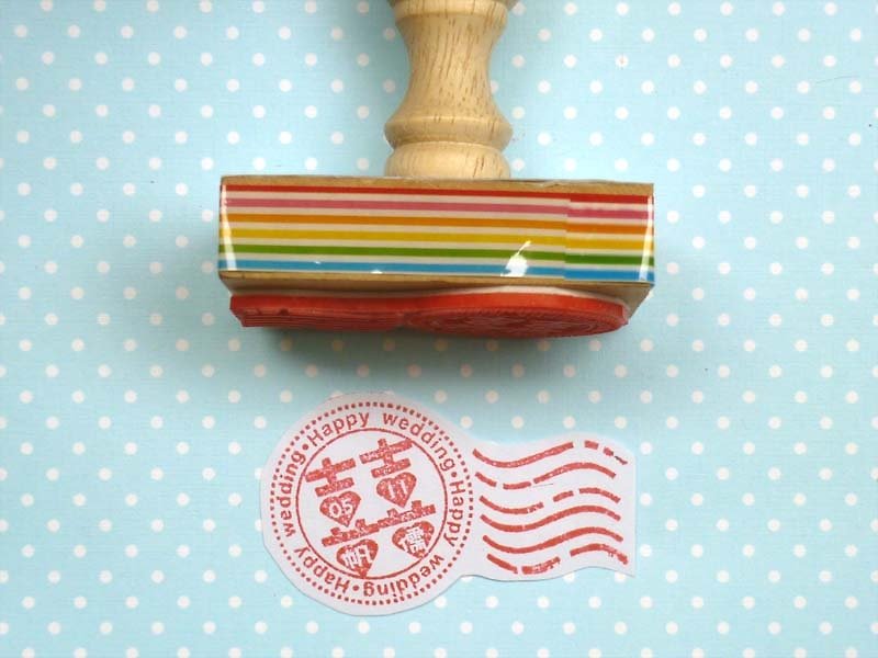 Double Postmarks Double Happiness Wedding Chapters Words Chapters Happiness Chapters Double Happiness Chapters Hi Letter Postmarks Postmark Stamps - Stamps & Stamp Pads - Wood Orange