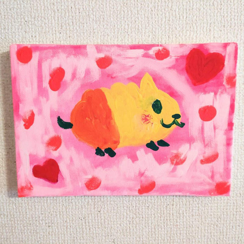 絵画　一点物　モルモットLOVE - 海報/掛畫/掛布 - 其他材質 