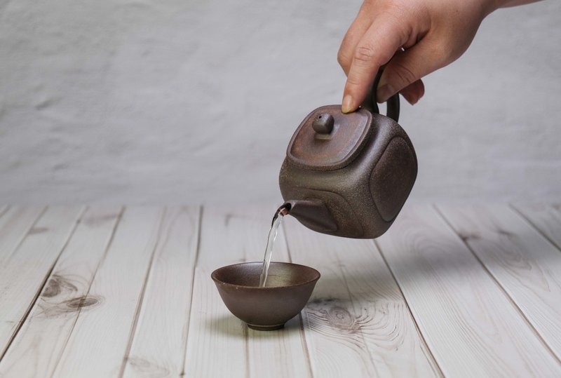 陶作坊│老岩泥四方壺(不含杯)_焱 - 茶壺/茶杯/茶具 - 陶 咖啡色