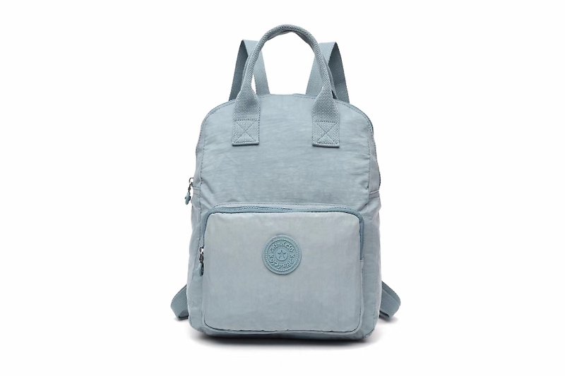Waterproof light blue backpack bag / laptop bag / computer bag / shoulder bag - multi-color optional #8554 - Backpacks - Waterproof Material Transparent