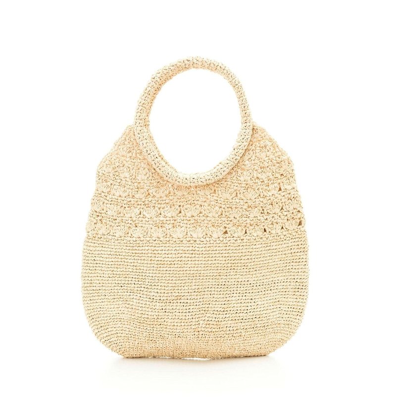 SHELL BAG - Straw Raffia hand Crochet Bag - กระเป๋าถือ - วัสดุอีโค สีนำ้ตาล