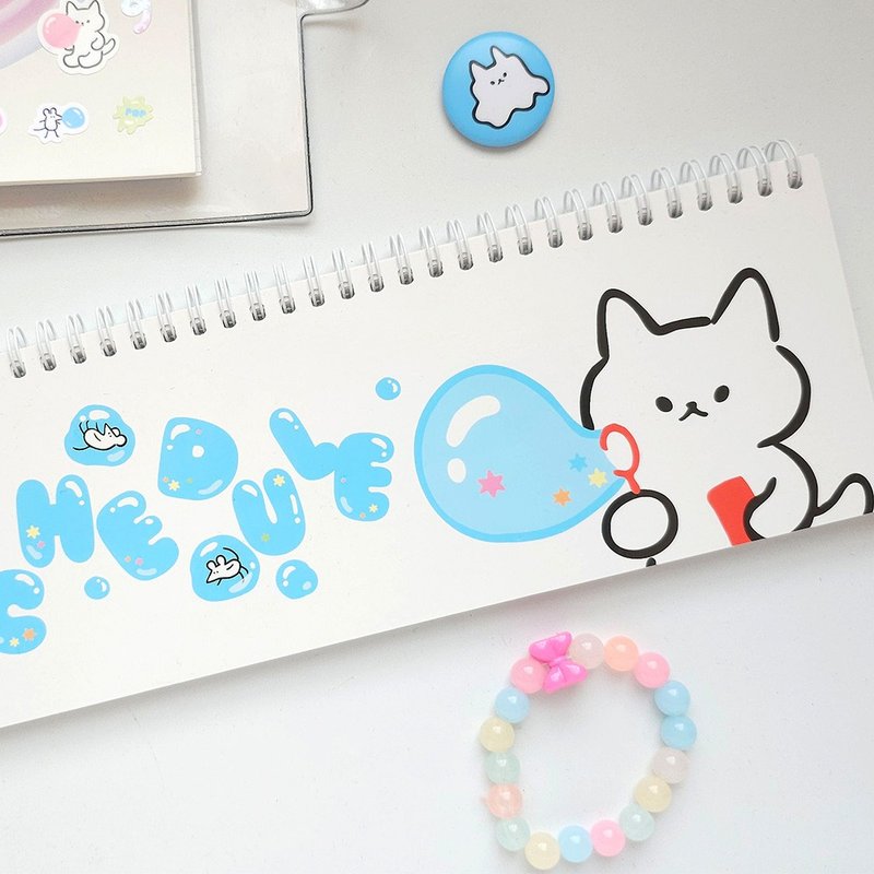 Scheduler Bubble Bubble Somecats - 筆記本/手帳 - 紙 